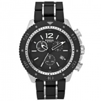 Fossil Quartz, Polyurethane Black Band Black Dial - Women's Watch JR1234 Fossil Quartz, Polyurethane Black Band Black Dial - Women's Watch JR1234