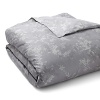 Lilac bouquets in shades of slate grey adorn duvets and shams in this floral Calvin Klein Home collection.