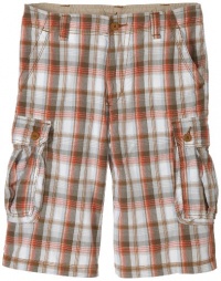 Levi's Boys 8-20 Plaid Cargo Short, Orange Plaid, 16 Levi's Boys 8-20 Plaid Cargo Short, Orange Plaid, 16