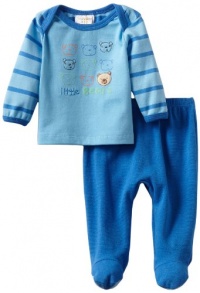 ABSORBA Baby-Boys Newborn Footed Pant Set, Blue, 6-9 Months ABSORBA Baby-Boys Newborn Footed Pant Set, Blue, 6-9 Months