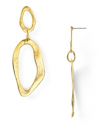 A provoking play on shape, Kenneth Jay Lane's double drop earrings add instant interest. Sweep up long locks to show off these golden danglers--red lipstick makes them pop. A provoking play on shape, Kenneth Jay Lane's double drop earrings add instant interest. Sweep up long locks to show off these golden danglers--red lipstick makes them pop.