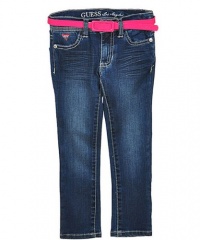 GUESS Kids Girls Microflare Jeans with Sash, MEDIUM STONE (3T) GUESS Kids Girls Microflare Jeans with Sash, MEDIUM STONE (3T)