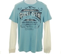 GUESS Kids Boys Tee with Front Screen, BLUE (20) GUESS Kids Boys Tee with Front Screen, BLUE (20)