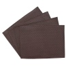 Benson Mills Allegro Faux Leather Placemat, Chocolate, Set of 4