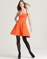 This Z Spoke Zac Posen dress hugs and floats away in all the right places, creating a flirty silhouette in a traffic-stopping hue. This Z Spoke Zac Posen dress hugs and floats away in all the right places, creating a flirty silhouette in a traffic-stopping hue.