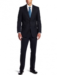 Tommy Hilfiger Men's 2 Button Side Vent Trim Fit Suit with Flat Front Pant