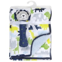 Carter's Velour Sherpa Blanket with Rattle, Lion Carter's Velour Sherpa Blanket with Rattle, Lion