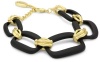 T Tahari Bamboo Black and Gold Link Bracelet
