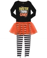 Cuter than a candy bar, she can show off her sweet style in this shirt, mock tutu and leggings set from Carter's. Cuter than a candy bar, she can show off her sweet style in this shirt, mock tutu and leggings set from Carter's.