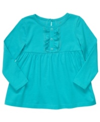 With a variety of colors for this tunic from Carter's, she can build up her basic style with a look that pairs perfectly with a comfy pair of leggings. With a variety of colors for this tunic from Carter's, she can build up her basic style with a look that pairs perfectly with a comfy pair of leggings.