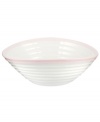 Distinctly ribbed Sophie Conran dinnerware sets your table with the charm of traditional hand-thrown pottery, but the durability of contemporary Portmeirion porcelain. Mix the banded Carnivale cereal bowl with solid pink pieces.