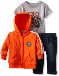 Kids Headquarters Baby-Boys Infant Hoody With Gray Tee And Blue Jean, Orange, 12 Months Kids Headquarters Baby-Boys Infant Hoody With Gray Tee And Blue Jean, Orange, 12 Months