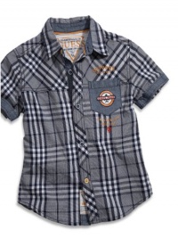 GUESS Kids Boys Little Boy Mulberry Plaid Shirt, PLAID (4) GUESS Kids Boys Little Boy Mulberry Plaid Shirt, PLAID (4)