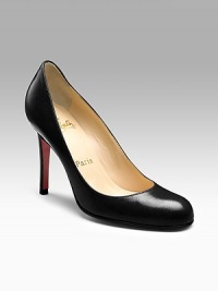 A classic design and fashion favorite in smooth Italian leather. Self-covered heel, 4 (100mm) Round toe Leather lining Padded insole Signature red leather sole Made in ItalyOUR FIT MODEL RECOMMENDS ordering one half-size up as this style runs small. A classic design and fashion favorite in smooth Italian leather. Self-covered heel, 4 (100mm) Round toe Leather lining Padded insole Signature red leather sole Made in ItalyOUR FIT MODEL RECOMMENDS ordering one half-size up as this style runs small.