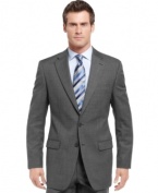 Make your power move with this gray sharkskin blazer from Lauren by Ralph Lauren.
