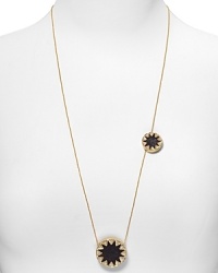 Try this versatile necklace with the larger pendant in front or switch to the smaller pendant in front. Wear it doubled or wrapped around and knotted like a lariat. For those sexy low-back dresses or shirts, drape it halfway down your back for real drama. Try this versatile necklace with the larger pendant in front or switch to the smaller pendant in front. Wear it doubled or wrapped around and knotted like a lariat. For those sexy low-back dresses or shirts, drape it halfway down your back for real drama.