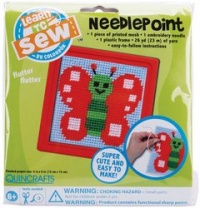Colorbok Butterfly Learn To Sew Needlepoint Kit, 6-Inch by 6-Inch, Red Frame Colorbok Butterfly Learn To Sew Needlepoint Kit, 6-Inch by 6-Inch, Red Frame