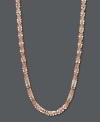 Take your look to the next level in trendy, caramel colors. 14k rose gold chain features an intricate, faceted design. Approximate length: 20 inches.
