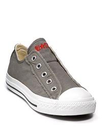 Slip-on canvas Converse sneakers for boys who don't want to mess with those laces. Slip-on canvas Converse sneakers for boys who don't want to mess with those laces.