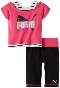 Puma - Kids Baby-Girls Infant Cutie Capri Set, Pink, 18 Puma - Kids Baby-Girls Infant Cutie Capri Set, Pink, 18