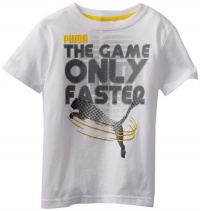 Puma - Kids Boys 2-7 Lit Faster Tee, White, 7 Puma - Kids Boys 2-7 Lit Faster Tee, White, 7