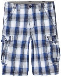 Levi's Boys 8-20 Plaid Cargo Short, Royal Sky, 18 Levi's Boys 8-20 Plaid Cargo Short, Royal Sky, 18
