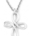 Bob Siemon Sterling Silver Twisted Wire Cross Pendant Necklace, 20