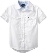 Tommy Hilfiger Boys 2-7 Short Sleeve Connor Shirt, White, 04 Regular Tommy Hilfiger Boys 2-7 Short Sleeve Connor Shirt, White, 04 Regular