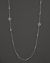 A sterling silver necklace with filigree stations from Konstantino.
