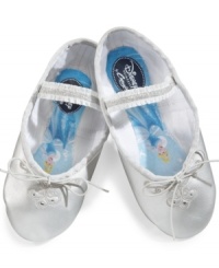 She'll feel as elegant as a princess in these sweet Cinderella ballet shoes from Disney. She'll feel as elegant as a princess in these sweet Cinderella ballet shoes from Disney.