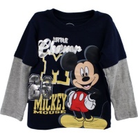 Disney Mickey Mouse Little Champ Navy Layered T-shirt 2T-4T (3T) Disney Mickey Mouse Little Champ Navy Layered T-shirt 2T-4T (3T)