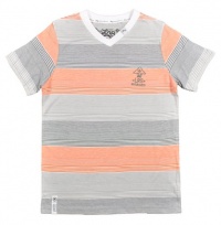 LRG Big Boys Tangerine Orange & Gray Stripped T-Shirt (14/16) LRG Big Boys Tangerine Orange & Gray Stripped T-Shirt (14/16)