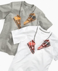 Hoop dreams. Your guy will look like a winner in class and on the courts with this fresh basketball-inspired tee from Nike. Hoop dreams. Your guy will look like a winner in class and on the courts with this fresh basketball-inspired tee from Nike.