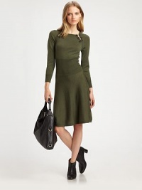 Epitome of high-impact fashion, this wool sweaterdress has safety pin-detailed cutouts and an ultra-wide waistband. BoatneckSafety pin-embellished cutoutsLong sleevesWide, ribbed waistbandAbout 28 from natural waistWoolDry cleanImportedModel shown is 5'10 (177cm) wearing US size 4. Epitome of high-impact fashion, this wool sweaterdress has safety pin-detailed cutouts and an ultra-wide waistband. BoatneckSafety pin-embellished cutoutsLong sleevesWide, ribbed waistbandAbout 28 from natural waistWoolDry cleanImportedModel shown is 5'10 (177cm) wearing US size 4.