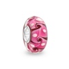 Bling Jewelry Sterling Silver Swirl Murano Pink Glass Bead Pandora Compatible