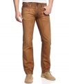 Change up your denim look with these rust-colored jeans from Guess.