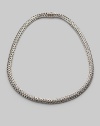 From the Batu Sari Collection. An intricately woven yet elegantly simple strand of sterling silver reflects Hardy's signature style. Sterling silver Length, about 16 Hidden barrel push-lock clasp Made in Bali.
