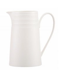 Elegance comes easy with this large pitcher from kate spade new york's Fair Harbor white dinnerware--perfect for sangria or lemonade. Durable stoneware in a milky white hue is half glazed, half matte and totally timeless. Elegance comes easy with this large pitcher from kate spade new york's Fair Harbor white dinnerware--perfect for sangria or lemonade. Durable stoneware in a milky white hue is half glazed, half matte and totally timeless.