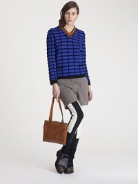 A sharp houndstooth pattern and a striped elastic waistband dress up this sporty, woven silhouette.Constrast elastic waistbandZip fly with goldtone snap closureInseam, about 375% cotton/25% woolDry cleanMade in Italy of imported fabricModel shown is 5'11 (180cm) wearing US size 4. A sharp houndstooth pattern and a striped elastic waistband dress up this sporty, woven silhouette.Constrast elastic waistbandZip fly with goldtone snap closureInseam, about 375% cotton/25% woolDry cleanMade in Italy of imported fabricModel shown is 5'11 (180cm) wearing US size 4.
