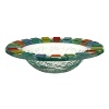 A checkerboard of color and fun, Villeroy & Boch's Twist Alea serveware features colorful mosaic designs and lemon-zest motifs that can be mixed and matched for a modern, whimsical table. This bowl is made from Vitrium glass for strength and durability.