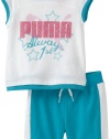 Puma - Kids Baby-girls Infant Tee And Bermuda Short Set, Raspberry Rose, 24 Months