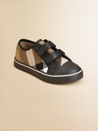 Sturdy cotton canvas in bold Burberry checks, fashioned into a low-top sneaker with all-day comfort for your young player.Double grip-tape closureCotton canvas upper with leather trimCotton liningRubber solePadded insoleImported Sturdy cotton canvas in bold Burberry checks, fashioned into a low-top sneaker with all-day comfort for your young player.Double grip-tape closureCotton canvas upper with leather trimCotton liningRubber solePadded insoleImported