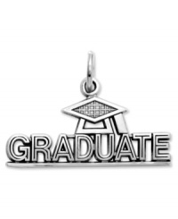 The perfect gift for your favorite grad, this commemorative charm will make the perfect addition to his/her collection. Crafted in 14k white gold. Chain not included. Approximate length: 2/3 inch. Approximate width: 9/10 inch. The perfect gift for your favorite grad, this commemorative charm will make the perfect addition to his/her collection. Crafted in 14k white gold. Chain not included. Approximate length: 2/3 inch. Approximate width: 9/10 inch.