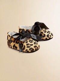 Precious ballet flats crafted in supple leather and calf hair with a trendy leopard print with satin tie closure.Satin tie closureLeather upperLeather liningLeather solePadded insoleImported Precious ballet flats crafted in supple leather and calf hair with a trendy leopard print with satin tie closure.Satin tie closureLeather upperLeather liningLeather solePadded insoleImported