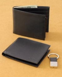 A classic combination. This sleek and sophisticated wallet and key fob set keeps all your essentials in sleek style. A classic combination. This sleek and sophisticated wallet and key fob set keeps all your essentials in sleek style.