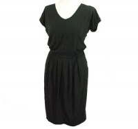 Pure DKNY V Neck Short Sleeve Dress Black Small Pure DKNY V Neck Short Sleeve Dress Black Small
