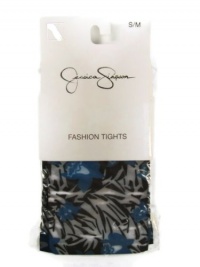 Jessica Simpson Women's Tropical Zebra Fashion Tights, Black (Medium / Tall) Jessica Simpson Women's Tropical Zebra Fashion Tights, Black (Medium / Tall)