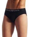 Emporio Armani Men's Cotton Stetch Brief, Black, Large