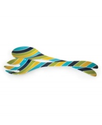Now starring in casual meals, Jonathan Adler's Hollywood salad servers pair bold stripes and happy colors in totally fun and fuss-free melamine. Now starring in casual meals, Jonathan Adler's Hollywood salad servers pair bold stripes and happy colors in totally fun and fuss-free melamine.