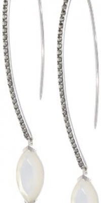Judith Jack Geometrics Sterling Silver, Marcasite and Mother of Pearl Hoop Earrings Judith Jack Geometrics Sterling Silver, Marcasite and Mother of Pearl Hoop Earrings
